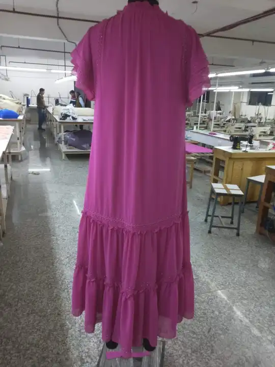 Hand works and embroider flannel cap sleeve bead worked ladies dres polyester ggt / poly crepe   uploaded by Wrong number  on 2/14/2023