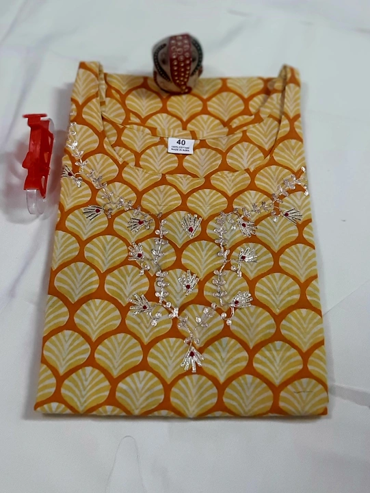 Kurti with pitten work  uploaded by business on 2/14/2023