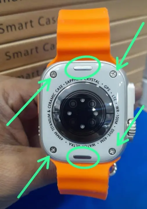 U8 Max 49 mm smart watch with 🍏 logo uploaded by KPtech Mobile Accessories on 2/14/2023
