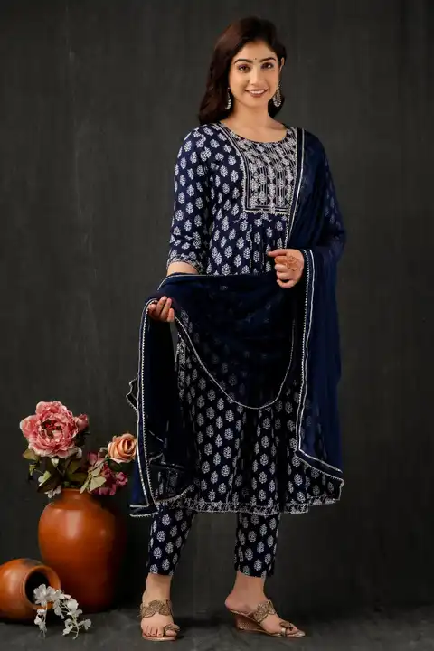 *NEW LAUNCH*

*A beautiful Outfit - Rayon embroidered  naira Kurta with gotta lace and embroidery wo uploaded by Saturn Fort Wears on 2/14/2023