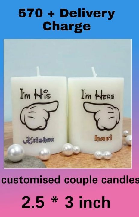 2.5×3 Inch Couple Candles uploaded by business on 2/20/2021