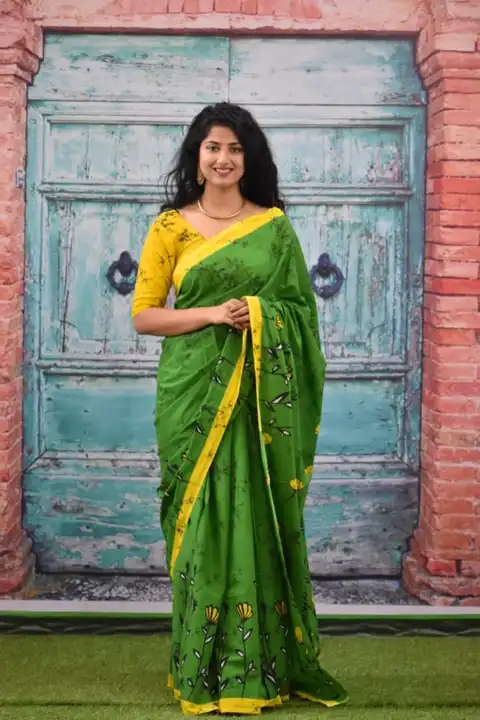 Cotton mulmul saree uploaded by Bagru Hand Block Print Jaipur on 2/14/2023