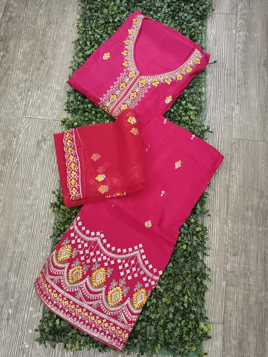 Semi stitched suit with palazoo with dupptta  uploaded by AAR ENTERPRISES on 2/14/2023