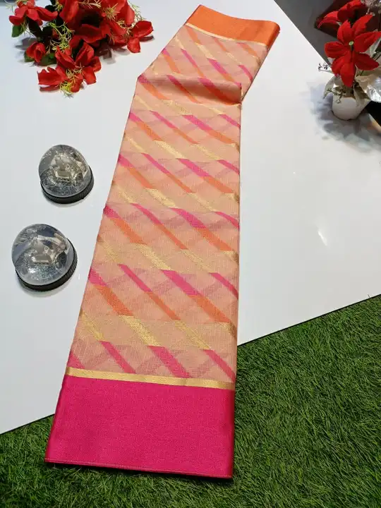 *latest collection*

*🌷Banarasi kota doriya check soft silk saree*

*🌷osm shatn with contrast bord uploaded by Banarasi_art_of_sarees on 2/14/2023