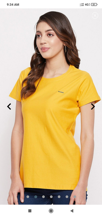 Mustard female T-shirt  uploaded by Stylo Fashion on 2/14/2023