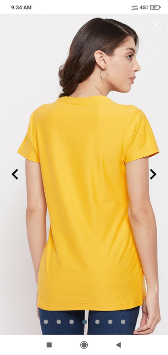 Mustard female T-shirt  uploaded by Stylo Fashion on 2/14/2023