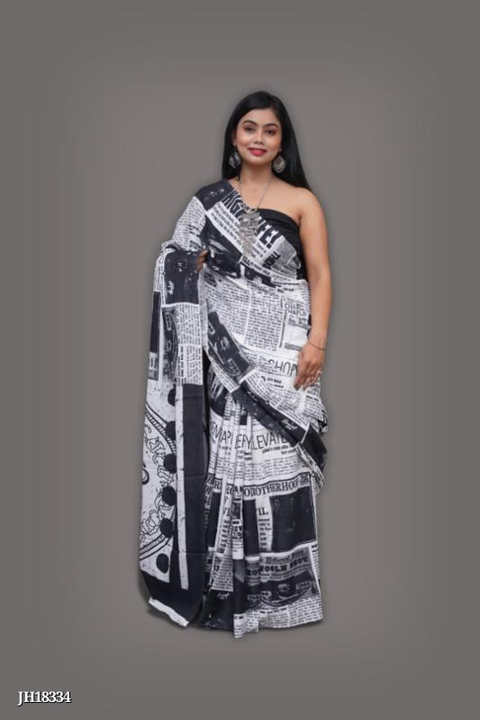 Pure cottan Mul-mul sarees  uploaded by Handloom print on 2/14/2023