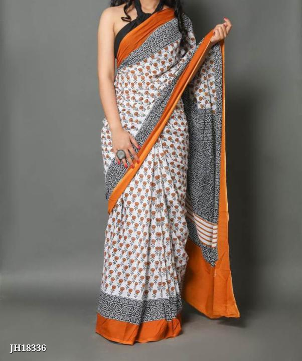 Pure cottan Mul-mul sarees  uploaded by Handloom print on 5/26/2024