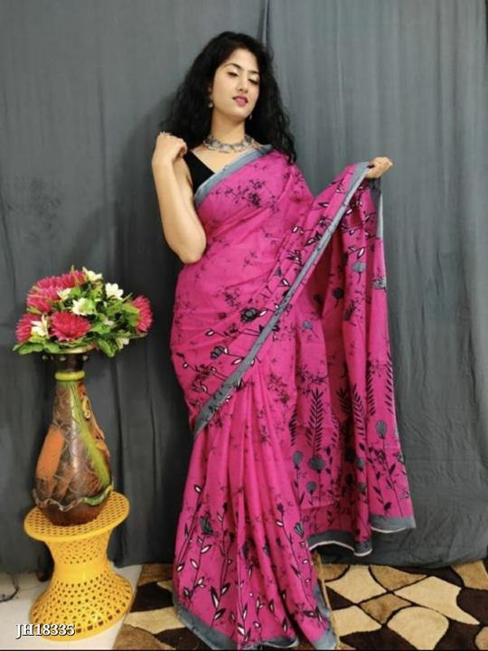 Pure cottan Mul-mul sarees  uploaded by Handloom print on 2/14/2023