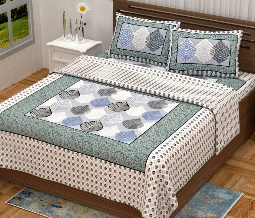 Cotton double bed bedsheet  uploaded by business on 2/14/2023