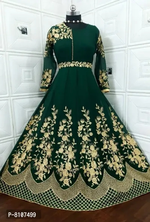 
Georgette Embroidered Semi-Stitched Gown uploaded by Sarada Collection on 2/14/2023