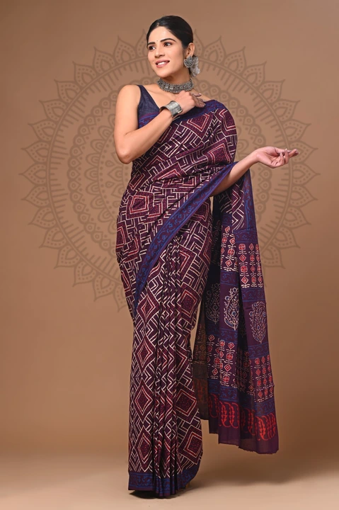 Cotton sarees uploaded by Bagru crafts on 2/14/2023