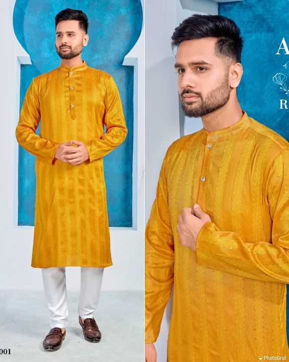 *Royal Attitude*

👇🏻 *Kurta Details* 👇🏻

 Kurta : Heavy Jequard Silk with weaving Jequard lining uploaded by Roza Fabrics on 2/14/2023