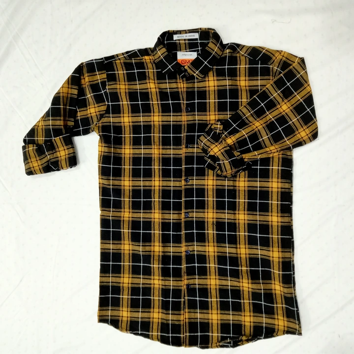Checked shirt Black with yellow uploaded by business on 2/14/2023