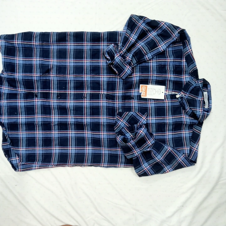 Checked shirt navy blue uploaded by business on 2/14/2023