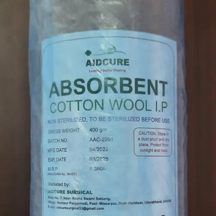 Absorbent Cotton Roll 400gm uploaded by Aidcure Surgical on 2/14/2023