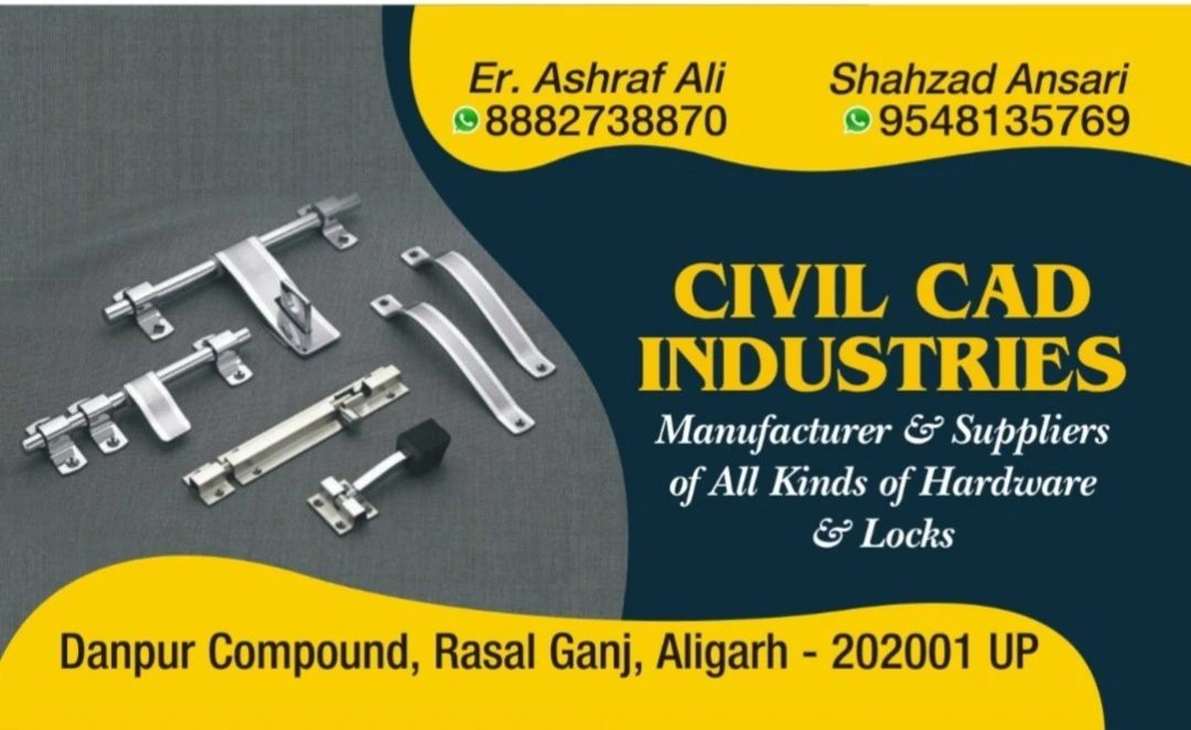 Visiting card store images of CIVIL CAD INDUSTRIES ALIGARH (U.P)