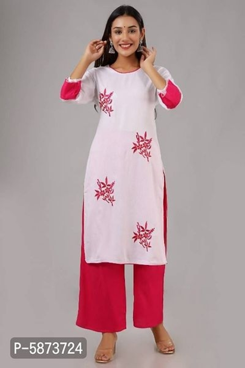 Festive Wear Stylish Rayon & Cotton Kurta With Bottom uploaded by Shreeji New Fashion on 2/14/2023