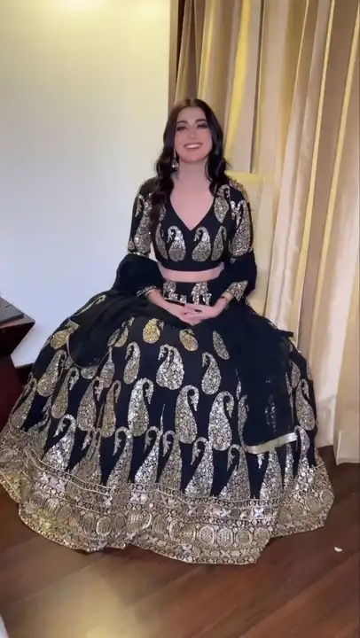 LAHENGA CHOLI with Dupatta:- FOX GORGEOUS
: EMBROIDERY SEQUENCE uploaded by NIVA CREATION on 2/15/2023