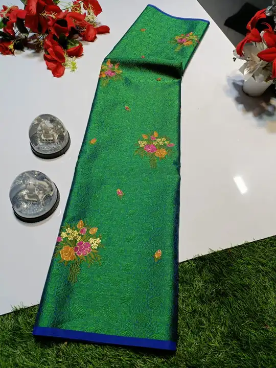 Kora muslin embroidery saree  uploaded by Aj creation on 2/15/2023