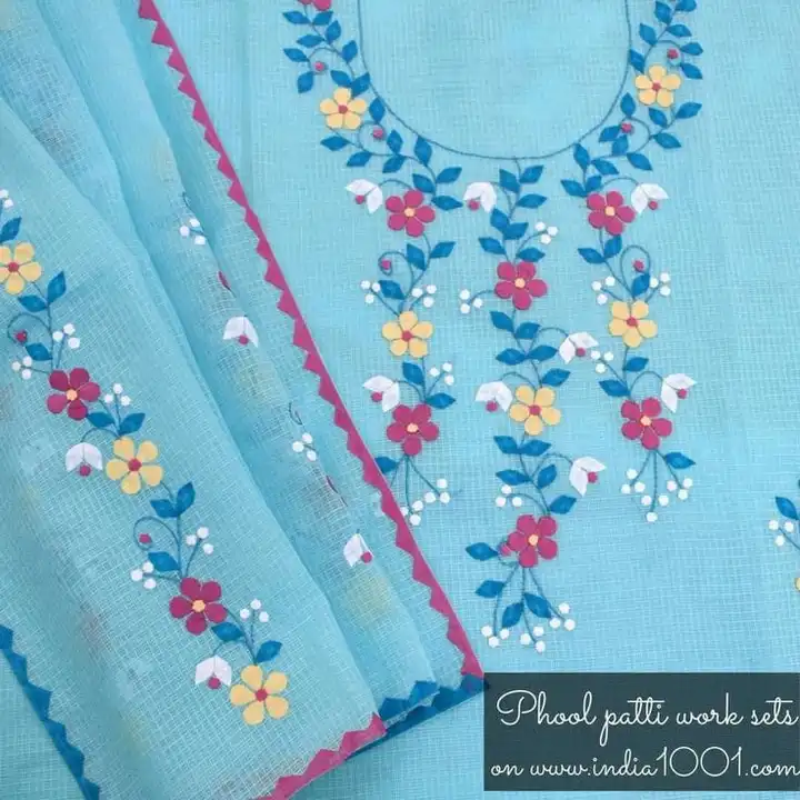 Applique hand work suits uploaded by Bismillah Creation on 2/15/2023