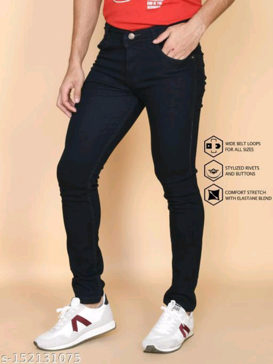Catalog Name:*Fashionable Fashionista Men Jeans*
Fabric: Polycotton
Net Quantity (N): 1
Sizes: 
28 ( uploaded by Vaishali wholesale store on 2/15/2023