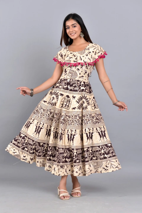 Cotton sanganeri print Dress  uploaded by MNC Fashion Trends on 2/15/2023