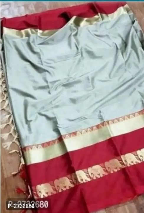 Elephant design cotton silk saree with blouse piece  uploaded by Vikas Marketing  on 6/2/2024