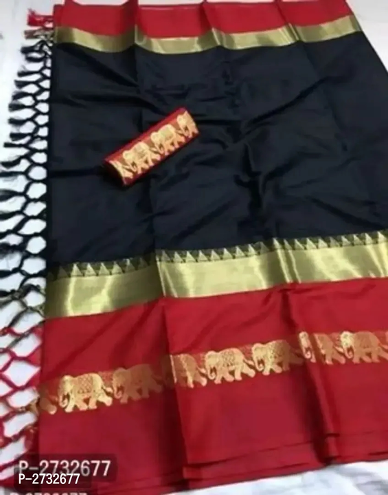 Elephant design cotton silk saree with blouse piece  uploaded by Vikas Marketing  on 5/3/2024