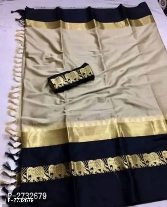 Elephant design cotton silk saree with blouse piece  uploaded by Vikas Marketing  on 5/19/2024
