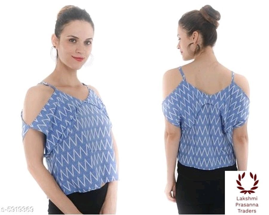Post image Trendy Women's Tops

Fabric: Polycotton / Spandex / Plain Crepe GeorgetteSleeve Length: Sleeveless
Pattern: Variable (Product Dependent)
Multipack: 1
Sizes:
S (Bust Size: 36 in, Length Size: 21 in) 
M (Bust Size: 38 in, Length Size: 21 in) 
XS (Bust Size: 34 in, Length Size: 21 in)