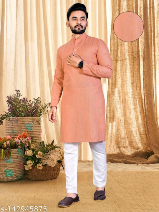 Catalog Name:*Modern Men Kurta Sets*
Top Fabric: Cotton Blend
Bottom Fabric: Cotton Blend
Scarf Fabr uploaded by Vaishali wholesale store on 2/15/2023