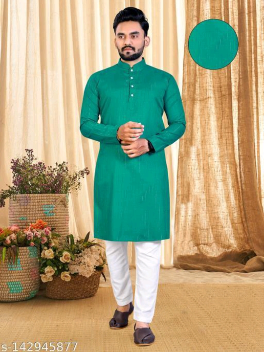 Catalog Name:*Modern Men Kurta Sets*
Top Fabric: Cotton Blend
Bottom Fabric: Cotton Blend
Scarf Fabr uploaded by Vaishali wholesale store on 2/15/2023