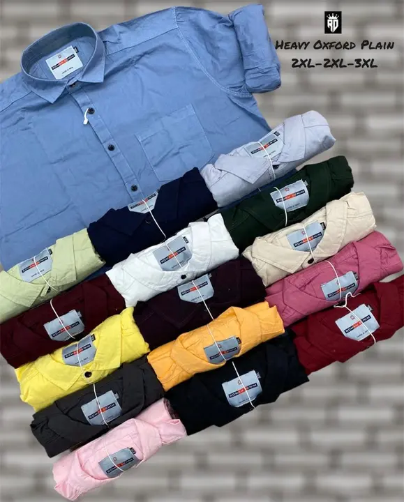 Plain Heavy Oxford Big size Shirts  2xl 2xl 3 xl uploaded by Navkar Selections on 2/15/2023