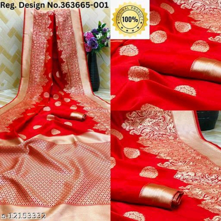 Catalog Name:*Kashvi Petite Sarees*
Saree Fabric: Banarasi Silk
Blouse: Running Blouse
Blouse Fabric uploaded by business on 2/15/2023