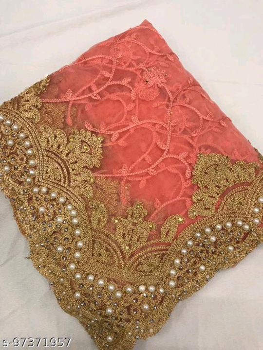 Catalog Name:*Aagyeyi Alluring Sarees*
Saree Fabric: Net / Georgette
Blouse: Running Blouse
Blouse F uploaded by business on 2/15/2023