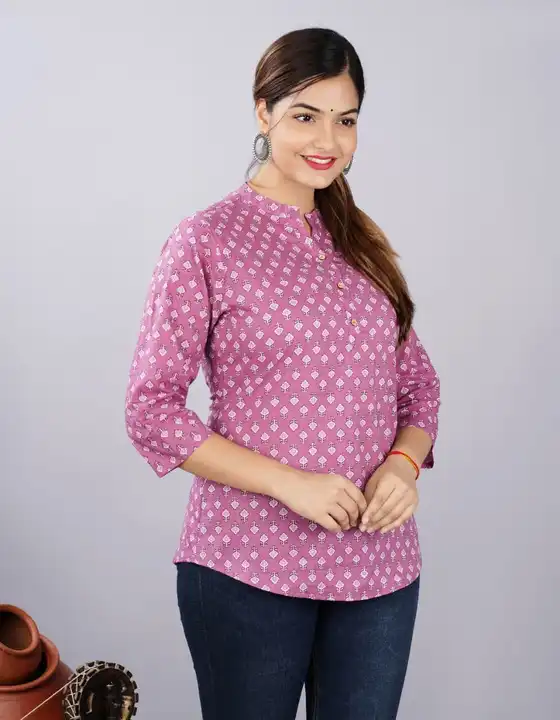 Women pure cotton printed top uploaded by Aleexa Outlet on 2/15/2023