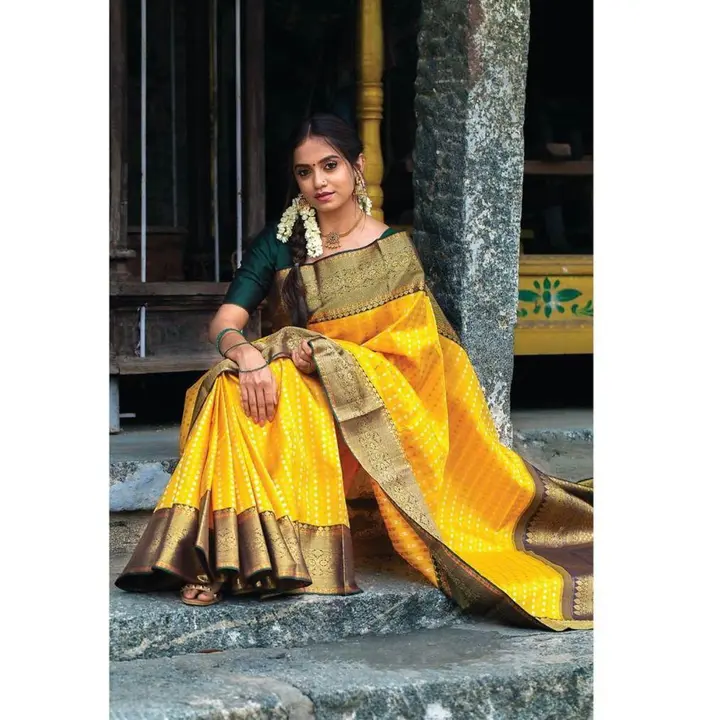 Banarasi soft silk saree  uploaded by DHANANJAY CREATIONS on 2/15/2023