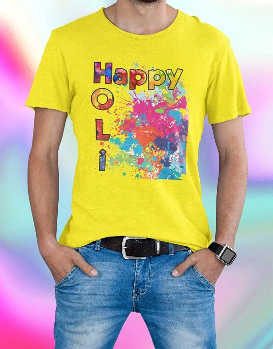 Product image of Holi T-shirts, price: Rs. 130, ID: holi-t-shirts-352003e6