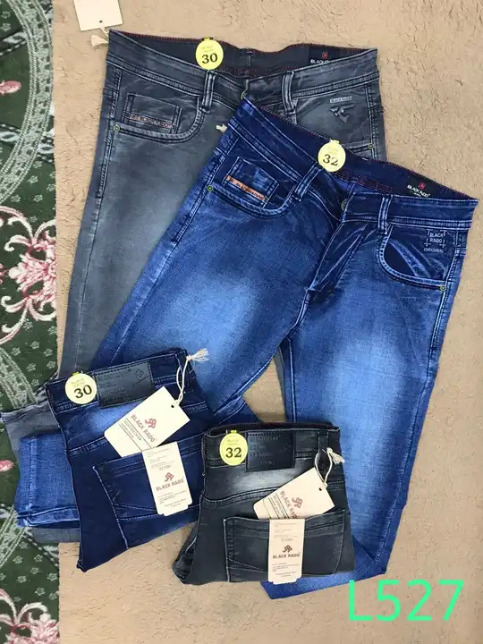 Black shadow jeans 
Lot no 560
Saize 28/36
Colur 5
Cotton by cotton slub 

Price 495/₹
Lenght 41
D2. uploaded by VishnuPriya Enterprises on 2/15/2023