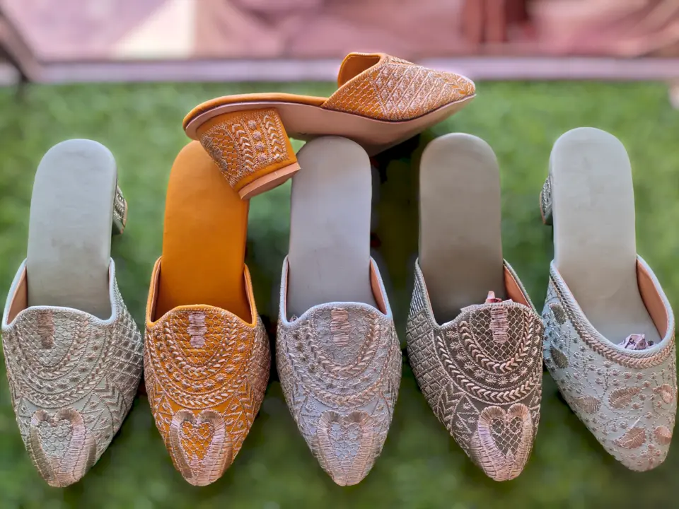 Post image latest punjabi embroidery heels mule
best for wedding ...