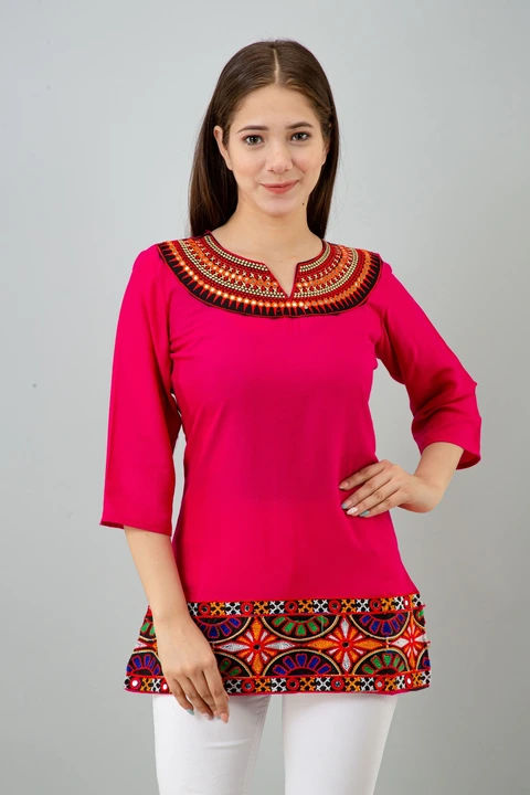 Rayon Embroidery Top  uploaded by Rupru Fashion Private Limited on 2/15/2023