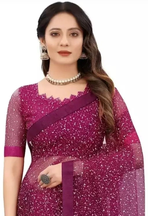 WOMEN SAREE 

WITH BLOUS 

 *FABRIC NET* 

PIC 90 ONLY 

 * uploaded by D N creation on 2/15/2023