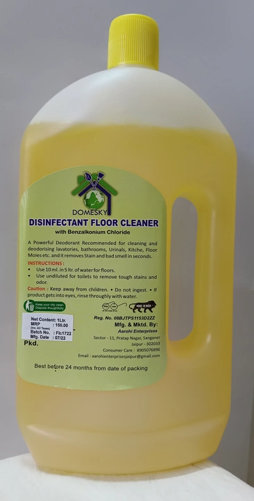 DOMESKY Super Floor Cleaner disinfectant 1Liter  Lemon  uploaded by Aarohi Enterprises on 2/15/2023