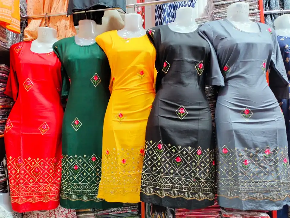 Post image Hey! Checkout my new product called
Printed kurti embroidery kach.