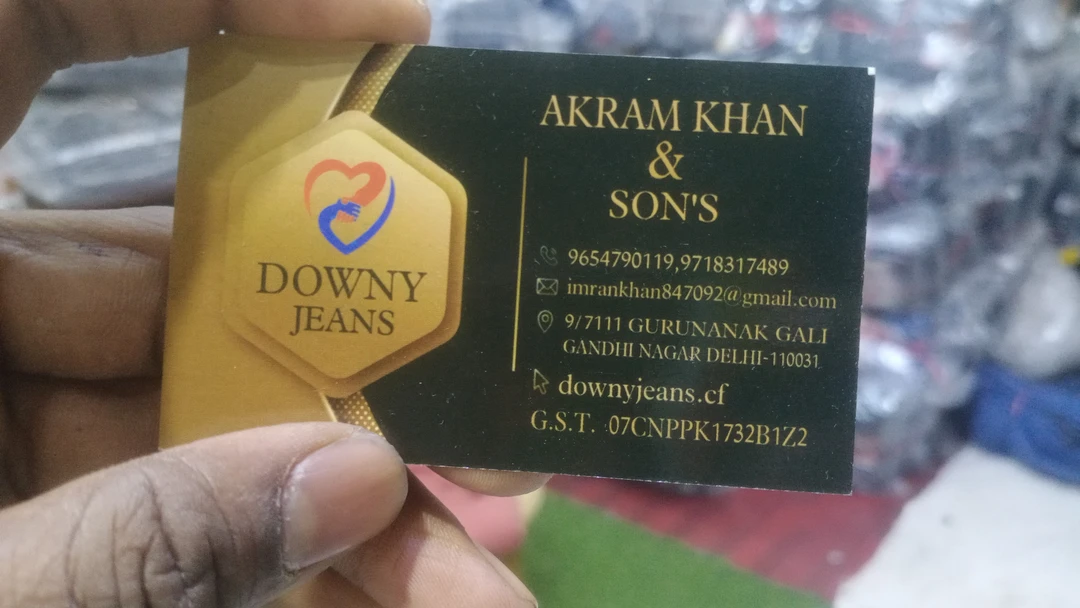 Visiting card store images of DOWNY JEANS