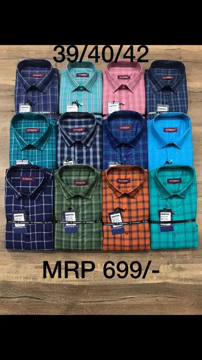 Kripton Rich Cotton shirts Check  uploaded by Sambhav Textile on 5/12/2024