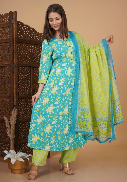 Women Anarkali suit set design uploaded by Julu art  on 2/16/2023