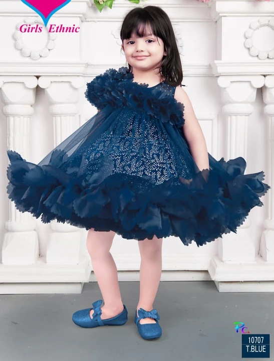 Post image Kids Girl's party wear frock size 16 (1-2 years) 18 (2-3 years) 20 (3-4 years) 22 (4-5 years)
