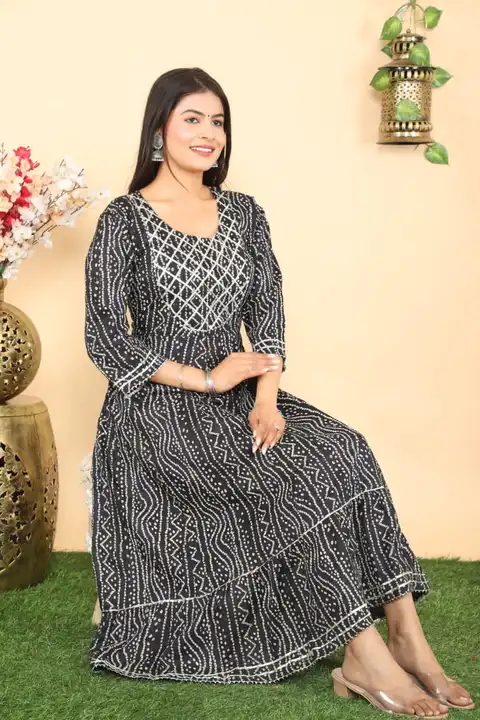 Long embroidered gown fansy uploaded by Shri Shyama fashion on 2/16/2023
